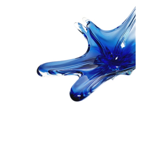 Blue Postmodern Murano Glass Fruit Bowl, Italy, 1950s For Sale - Image 8 of 18