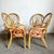Wood Boho Chic Wicker Rattan Balloon Back Swirl Arm Chairs - Set of 4 For Sale - Image 7 of 12