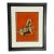 Vintage Mid-Century Batik Tang Horse Textile Art, Newly Framed For Sale