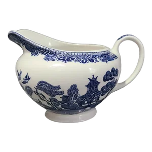 Vintage Blue & White Willow Pattern Made in England Creamer
