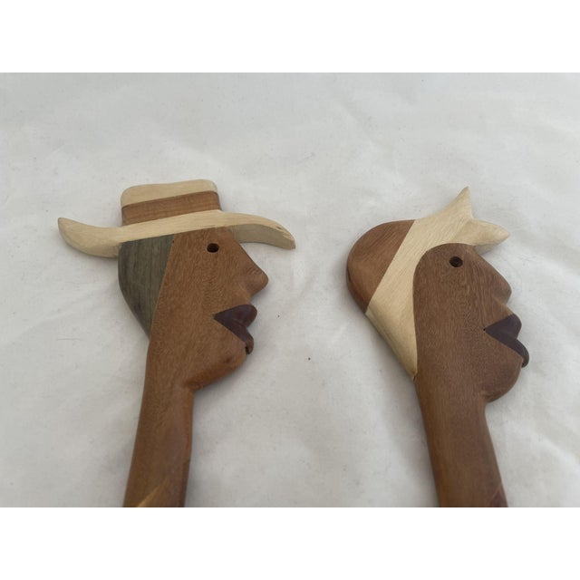 1940s Man & Woman Salad Fork and Spoon For Sale - Image 6 of 7