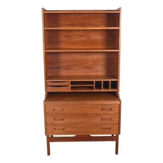 Mid 20th Century Danish Modern Bookcase / Secretary Desk by P Westergaards, Attributed For Sale