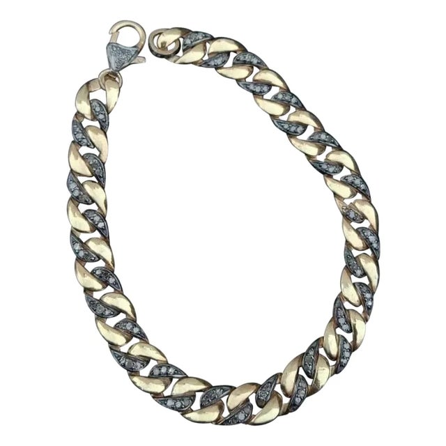 Beaded Line Chain Bracelet in Platinum, 8.6 Gm , 7 Inch Long For Sale