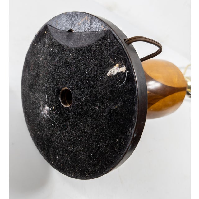 19th Century American Folk Art Turned Parquetry Wood Table Lamp For Sale - Image 9 of 10