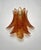 1990s Vintage Murano Six-Tier Felci Wall Sconces in Amber Glasses, 1990s, Set of 2 For Sale - Image 5 of 18