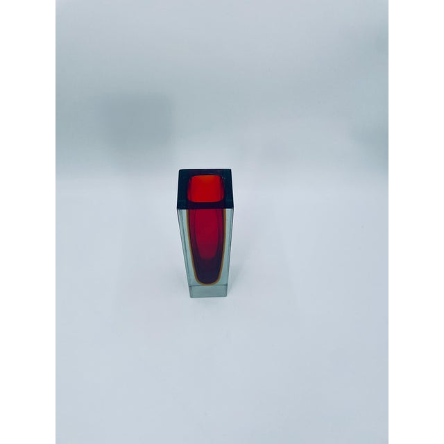 A decorative vase by the Italian manufacturer Seguso Vetri d'art from the 1960s, designed by Flavio Poli, crafted from...