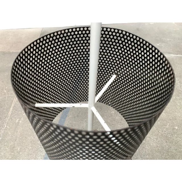 Mid-Century Minimalist Perforated Steel Umbrella Stand, 1960s For Sale - Image 6 of 18