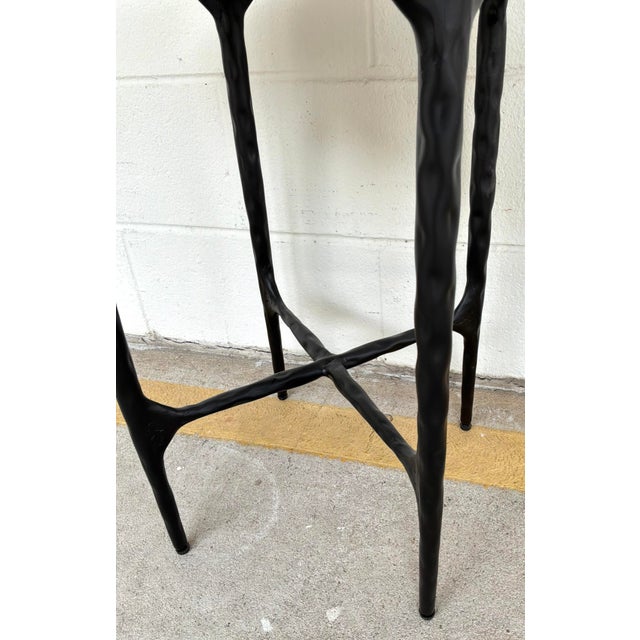 Modern Modern White Marble Side Table For Sale - Image 3 of 3