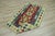 Red 1970s Boho Style Turkish Vintage Hand Knotted Geometric Design Oushak Kilim Rug For Sale - Image 8 of 10