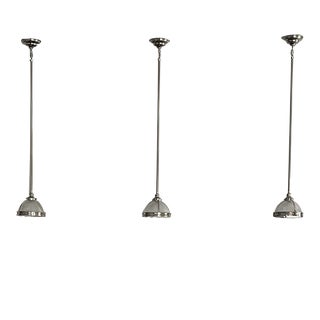 Restoration Hardware Clemson Prismatic Pendants in Polished Chrome - Set of 3 For Sale