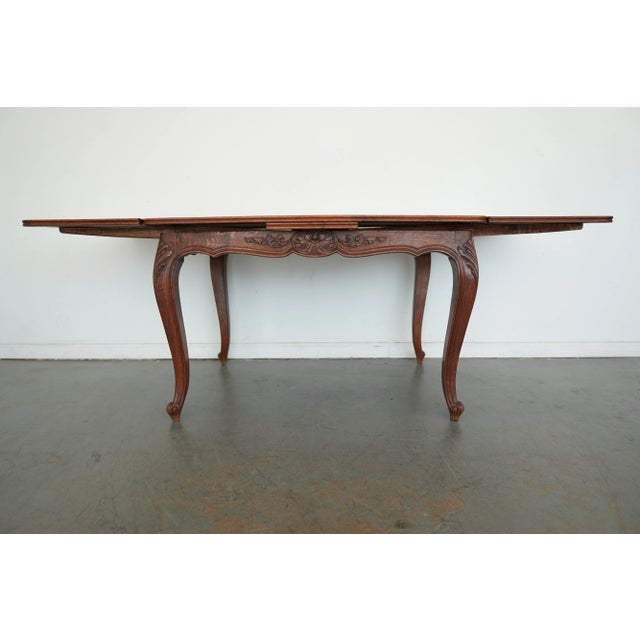 Vintage French Provincial Extendable Dining Table For Sale - Image 4 of 12