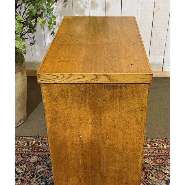 English Double-Sided Oak School Library Bookcase For Sale - Image 8 of 14