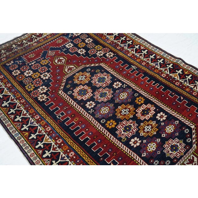Late 18th Century Antique Shirvan Rug 4'0'' x 6'9'' For Sale In New York - Image 6 of 9