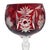 Late 20th Century Ajka Marsala Ruby Overlay Hand-Cut Crystal Hock Wine Goblet, Hungary 8" For Sale - Image 10 of 13