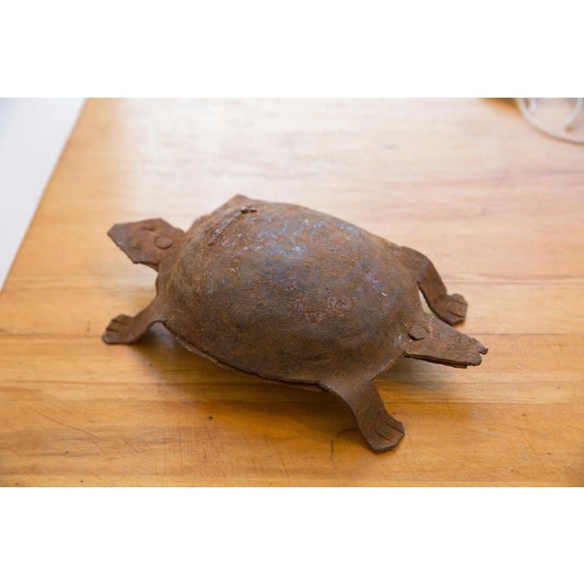 Figurative Vintage African Iron Turtle For Sale - Image 3 of 8