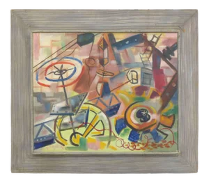 1940s Abstract Painting by Art Miller
