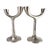 Crate & Barrel Danish Modern Candelabras in Silver Minimalist, Brutalist 9.5" For Sale - Image 9 of 11