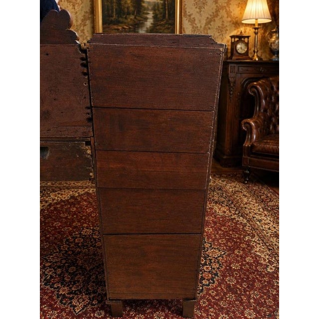 William IV Mahogany Twin Pedestal Sideboard with Carved Back, England, 1837 For Sale - Image 15 of 17