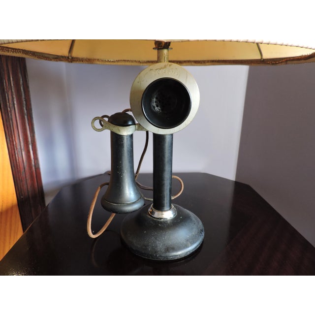 1920 Stromberg Carlson Candlestick Telephone Lamp With Art Deco