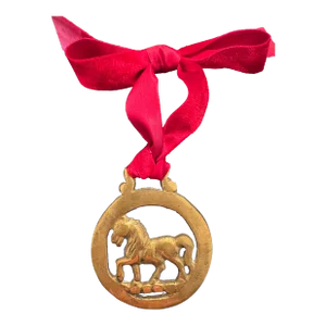 Vintage English Horse Brass Ornament
