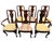 Quick Hits: - Late 20th century Hickory Furniture Company dining chairs set of 6 - Queen Anne-style design with striped...