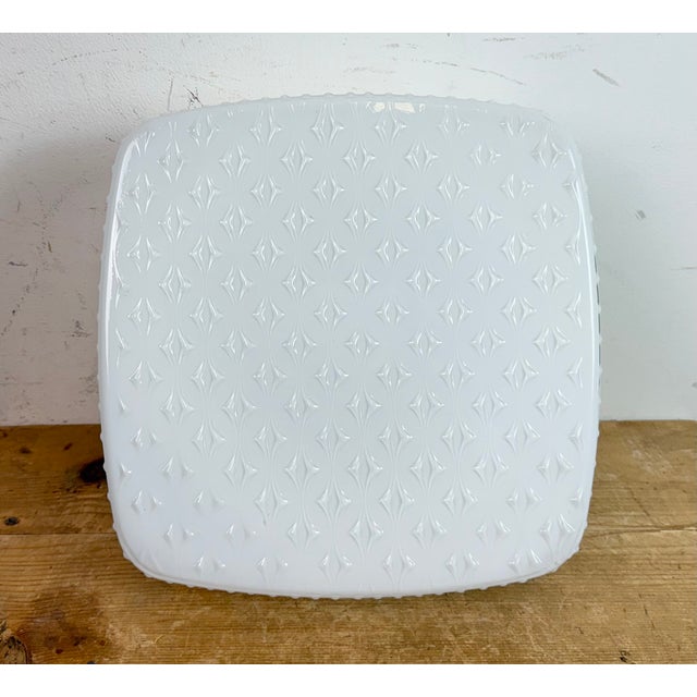 Vintage Industrial square wall or ceiling lamp made in former Czechoslovakia during the 1970s. Was used in factory offices...