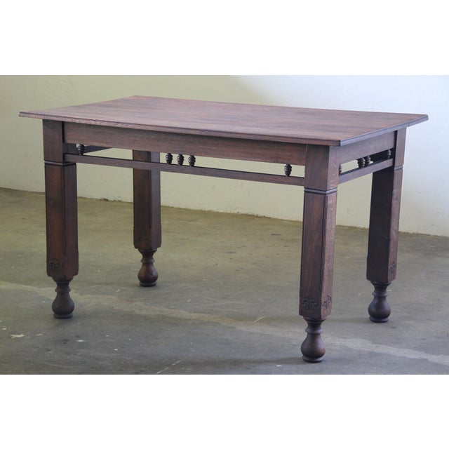 Vintage Danish Oak Farmhouse Table, 1900 For Sale - Image 17 of 17