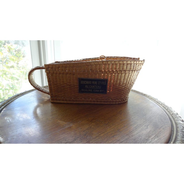 Wood Vintage Boho Chic Wine Bottle Basket For Sale - Image 7 of 7