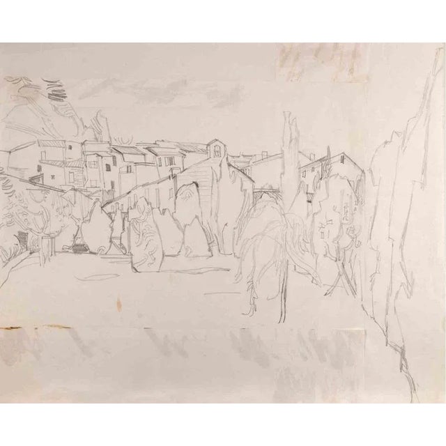 Cityscape is a Pencil Drawing realized by Reynold Arnould (Le Havre 1919 - Parigi 1980). Good condition on a white paper....