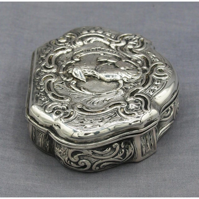 Grand Tour 19th Century Grand Tour Silver Box, Likely Made in Germany For Sale - Image 3 of 8