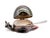 Mid-Century Modern Mid 20th Century Patinaed Silver Plated Snail Salt Cellar — Hinged Shell, Plastic Liner & Spoon- Boho Chic, Coastal For Sale - Image 3 of 9