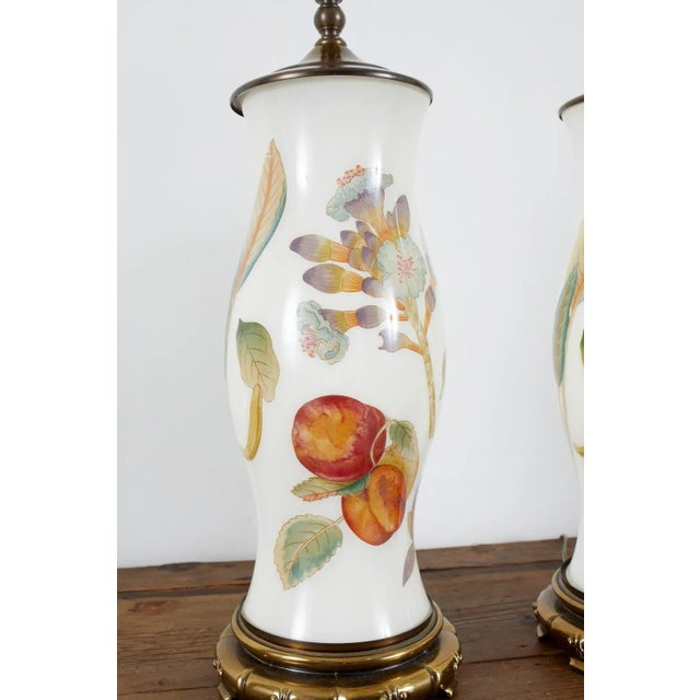 Late 20th Century Late 20th Century English Decalcomania Regency Style Table Lamps - a Pair For Sale - Image 5 of 13