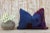 Beautiful antique Indigo pillow fashioned from an antique grain sack. This Indian throw pillow features intricate...
