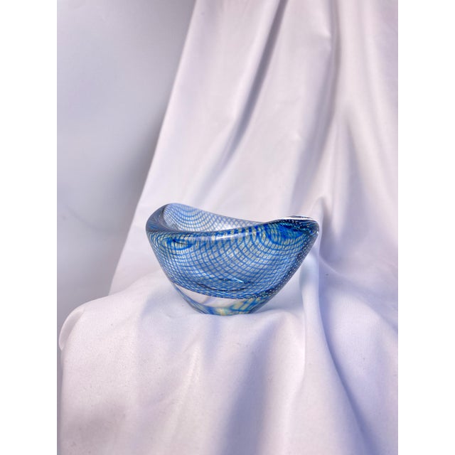 Orrefors Crystal "Kraka" Small Bowl Signed by Artist Sven Palmqvist For Sale - Image 14 of 15