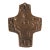 Brutalist-Style Bronze Wall Cross Depicting the Last Supper "God Bless Our Home" For Sale