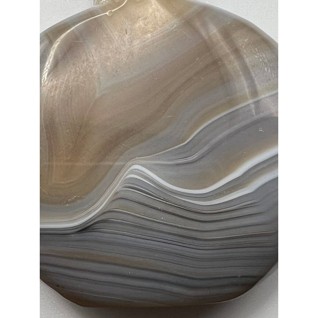 Gray Small Antique Banded Agate Snuff Bottle For Sale - Image 8 of 10