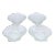 Vintage Transparent Glass Seashell Clam Shell Bowls- Set of 4 For Sale