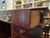 Wood Antique Mahogany English Tooled Leather Top Partner Desk For Sale - Image 7 of 12