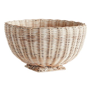 Charleston Rattan Footed Bowl Small For Sale