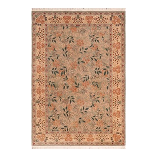 Floral 1990's Pak-Persian Green/Green Wool Rug - 6'1'' X 9'1'' For Sale