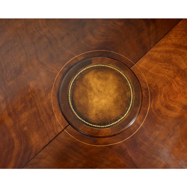 1930s Weiman English Regency Mahogany & Leather Top , Flip-Top Coffee Table For Sale - Image 13 of 18