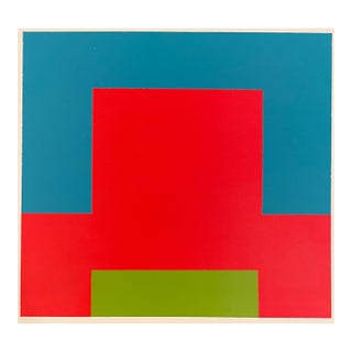 1980s Laura Athey Geometric Painting For Sale