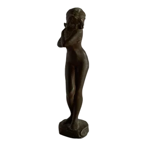 Antique Art Nouveau Figurative Nude Sculpture of a Woman