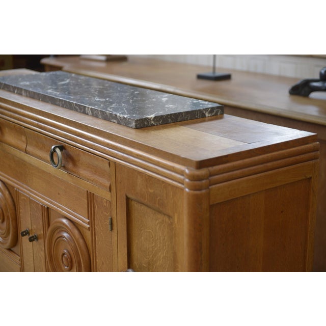 Charles Dudouyt Oak Buffet in the style of Charles Dudouyt, 1930s For Sale - Image 4 of 14