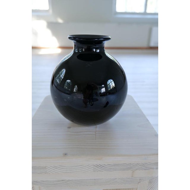 Art Deco Black Vases by Harald Notini for Pukeberg, Sweden 1930s, Set of 3 For Sale - Image 12 of 14