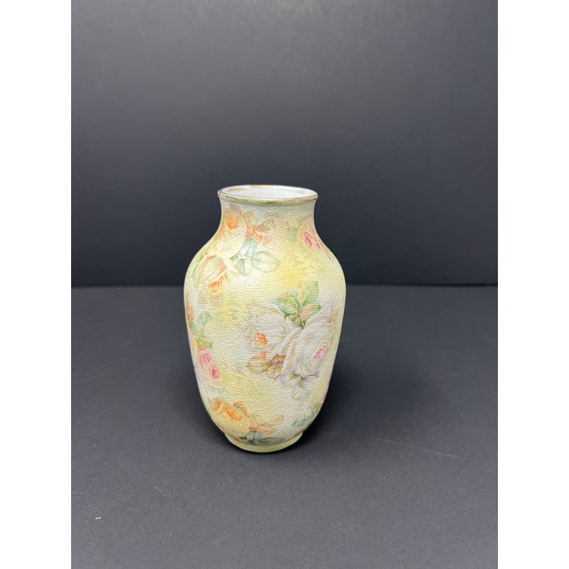 Victorian Antique Royal Bayreuth Bavaria Rose Tapestry Porcelain Floral Dresser Set Vase & Pitcher c.1900 For Sale - Image 3 of 12