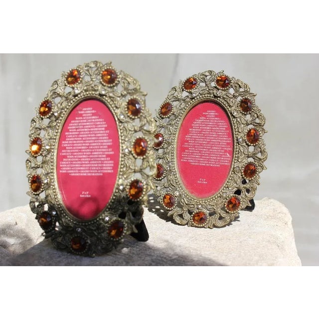 This absolutely gorgeous and quite remarkable frames are made of highly ornate metal (cast iron) that was once perhaps...