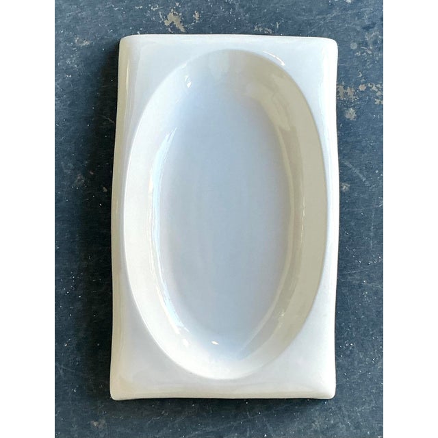 Vintage Boho Italian Glazed Ceramic Tray For Sale In West Palm - Image 6 of 11