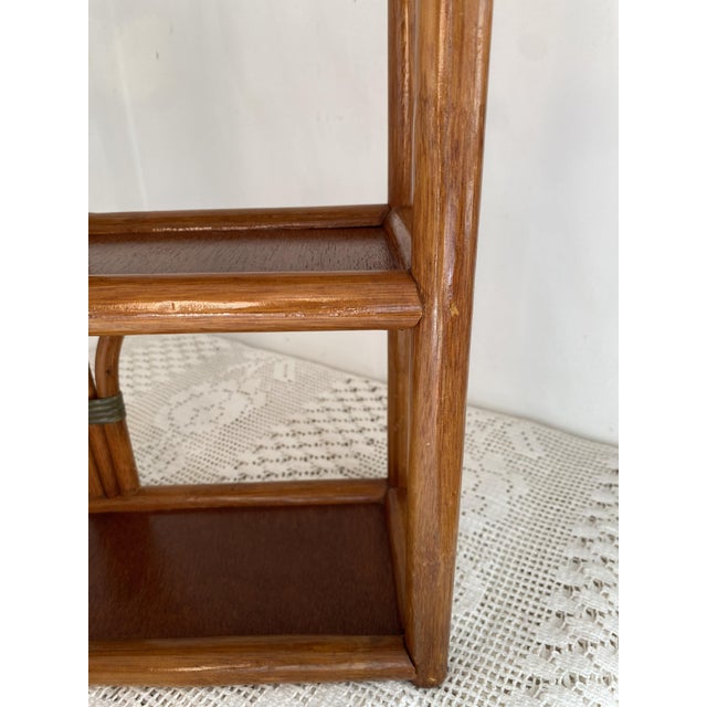 Bamboo and Rattan Shelf, 1970s For Sale - Image 10 of 15