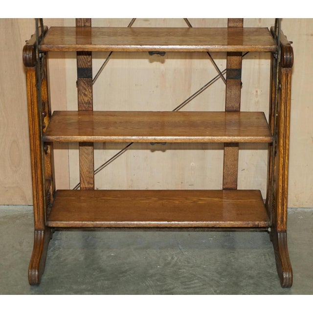 Metamorphic Bakers Table Bookcase from Boeckh Brothers, 1910s For Sale - Image 6 of 18